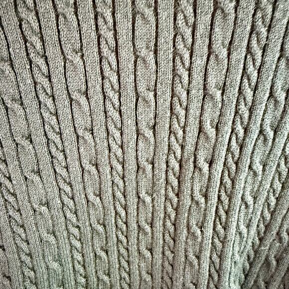 Pendleton Women's Medium Black 100% Cotton S/S Cable Knit Sweater Made in Japan - Picture 6 of 7